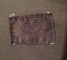 Valentino Jeans Mens Vintage Cotton Green Shirt XL (43) Made in Italy 1990s