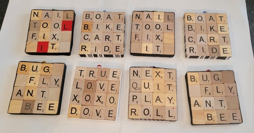 Coaster set scrabble - coaster, tile