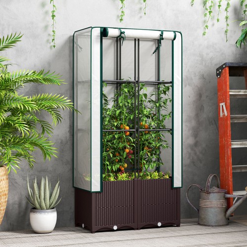Plastic raised garden planter - garden,