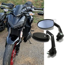 Motorcycle 7/8'' Bar End Rear Mirror For Kawasaki Z125 Z250 Z400 Z650 Z1000 Z900