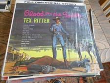 Tex Ritter 12” Vinyl Album Compilation Blood On The Saddle Country Folk Original