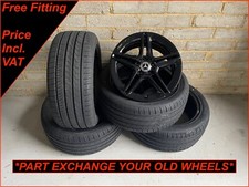 Genuine 19" Mercedes A Class CLA C Class Gloss Black AMG Wheels & New Tyres