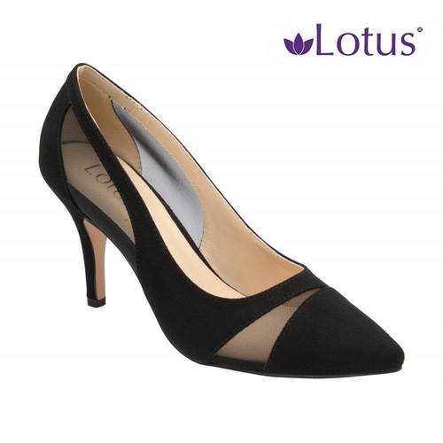 Lotus womens black suede - womens,