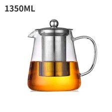 Glass Teapot Heat Resistant Borosilicate Tea Kettle Stainless Steel Infuser
