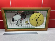 Snoopy Tennis Mirror Clock -