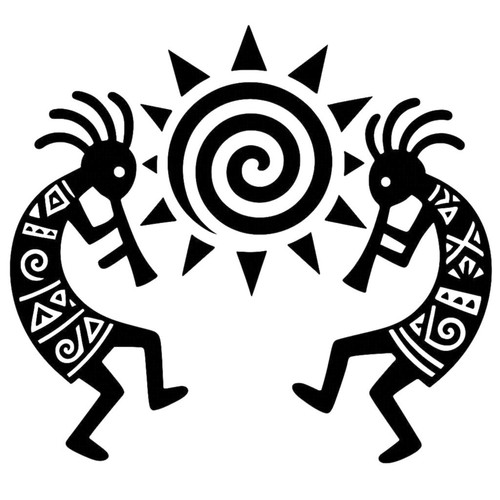 Dancing kokopelli vinyl decal - kokopelli,