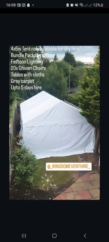 Marquee for hire meters - hire, 6