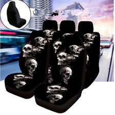 Car Seat Covers 3D Skull 7Pcs Full Set Washable For 5 Seaters Car Accessories