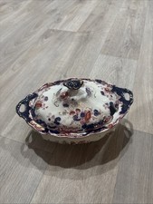 Royal Staffordshire Burslem Arcadia Scalloped Edge Oval Covered Dish