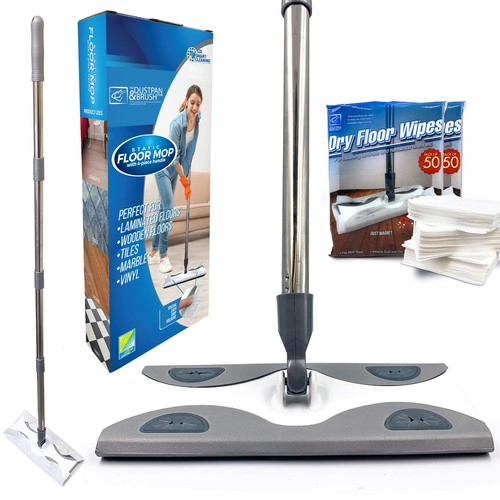 Flat mop with 100 - mop, dry