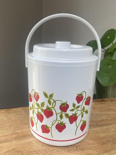 Vintage ice bucket tongs - bucket, &
