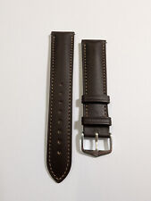 NEW Hirsch Kent Artisan Leather Watch Strap, 20mm Dark Brown
