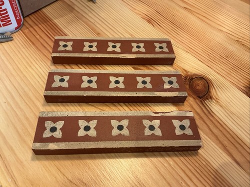 Vintage encaustic border tiles - vintage,