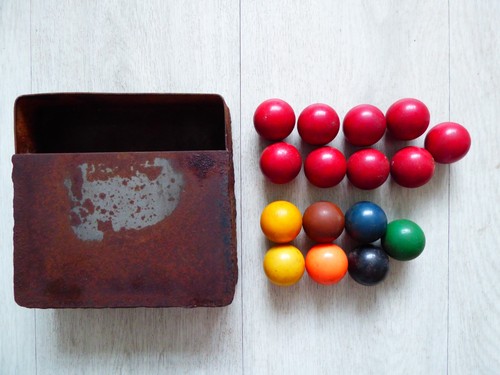 Vintage mini snooker balls - mini,