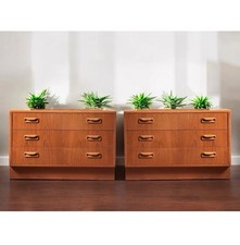 Mcm midcentury gplan fresco teak Bedside Tables 3 drawers bedside promo 