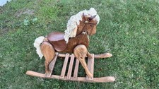 Vintage Wooden Rocking Horse