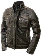 Mens Vintage Biker Motorcycle