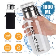 1000ml Glass Water Bottle High