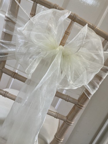 Ivory organza chair - 10,