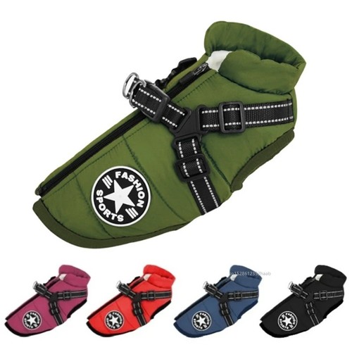 Pet dog jacket with harness - dog,
