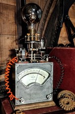 Upcycled Voltmeter Lamp