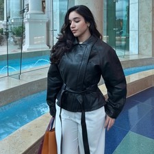 ZARA : Faux Leather Peplum
