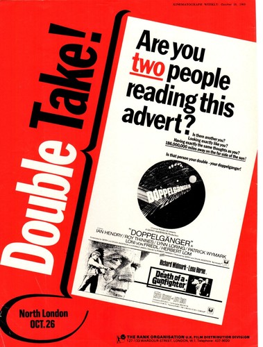 Doppelganger 1969 kine weekly - doppelganger,