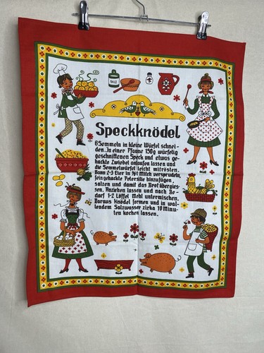Vintage german tea towel - vintage,