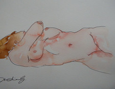 Original pen & ink watercolour