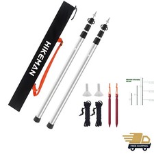 Tent Poles Camping Poles for Tarp Awning Canopy Porch Sun Sails Tarpaulin Hea...
