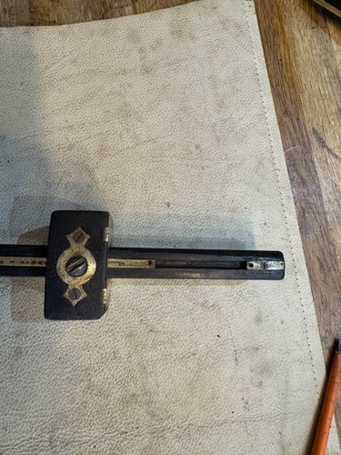 Brass and rosewood mortice - brass,