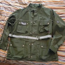 Belstaff England Men's Nylon Racing Green Belted Jacket  XL Rare Designer Casual