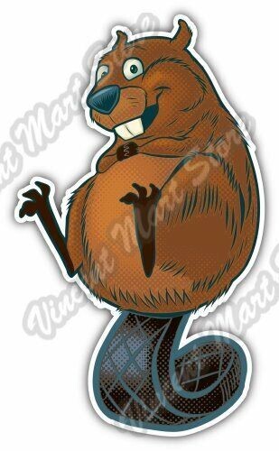 Funny beaver tail cartoon - beaver,
