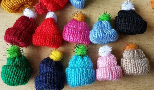 Sparkly bobble hat miniature - bobble,