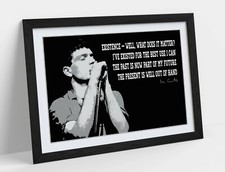 IAN CURTIS QUOTE -ART FRAMED POSTER PICTURE PRINT ARTWORK- BLACK & WHITE