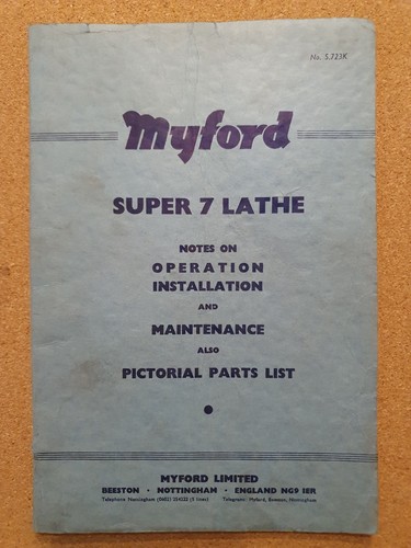 Myford super lathe - myford,
