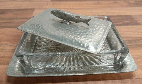 Art deco pewter cut - pewter,