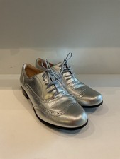 Clarks Silver Laced Brogues Size 7 (40)