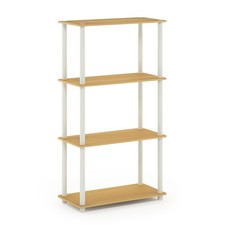 Furinno TURN-N-TUBE Storage Shelves, Book Shelf, Corner Shelf, Blonde Maple