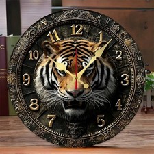 10" Vintage Tiger Wall Clock