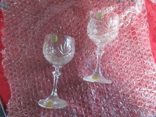 Vintage crystal wine - crystal, glasses