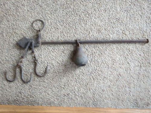 Antique hanging metal balance - hanging,