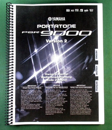 Yamaha psr 9000 - psr-9000, instruction