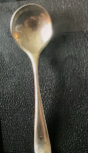 Salt mustard spoon - spoon,, crown