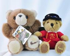 Harrods Small Teddy Bear and QE II Beefeater Teddy Bear with Original Tags