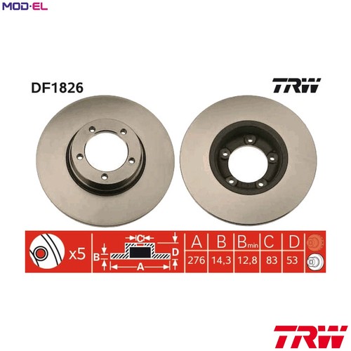 Brake disc df1826 for ldv - brake,