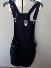 Blue Cord Dungaree Style Dress
