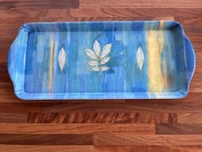 Melamine Blue Mix Leaf Print