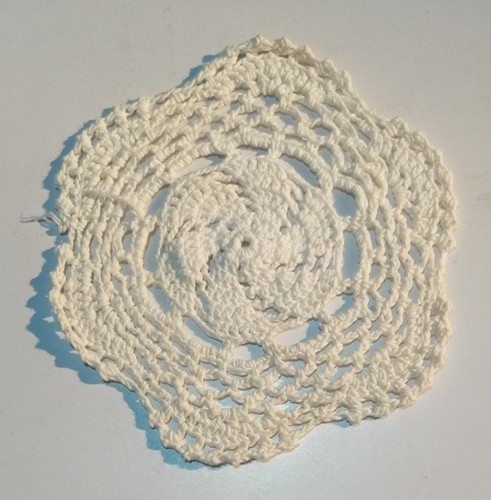 Vintage small crochet doily - vintage,