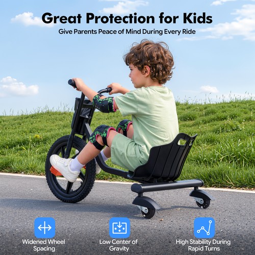 Three wheel kids bicycle black - wheel,